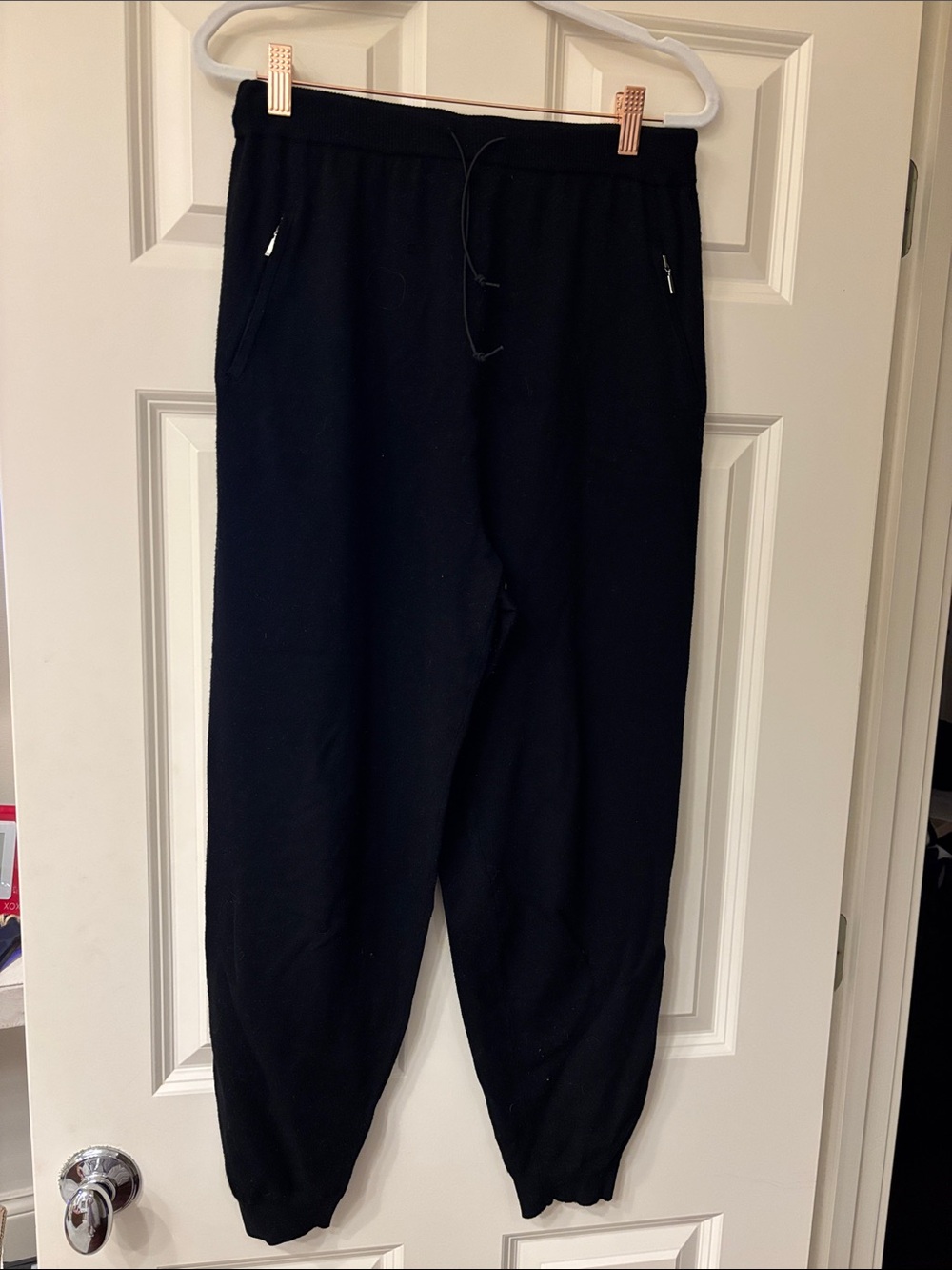 Black Cozy Drawstring Jogger Pants